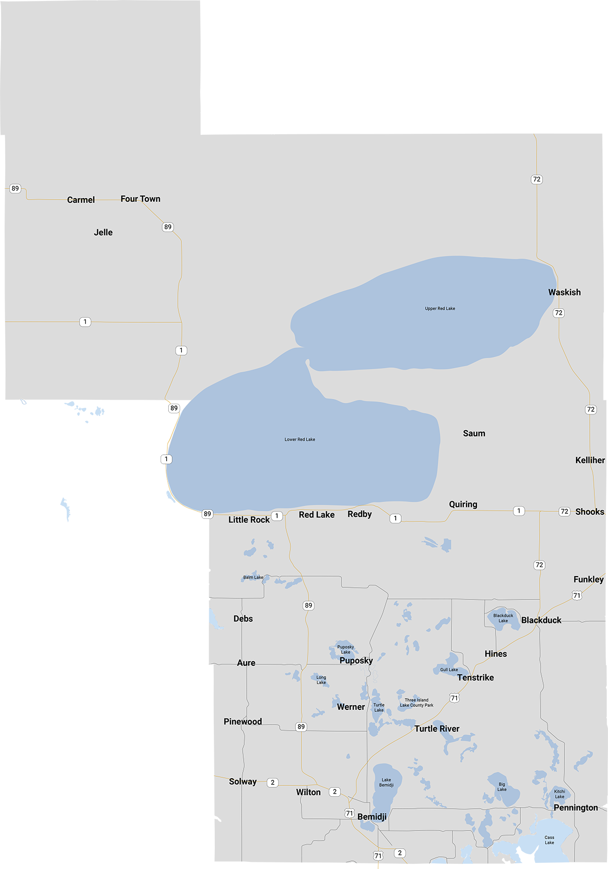 Beltrami County Map